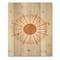 Designart - Minimal Orange Radiant Sun II - Modern Print on Natural Pine Wood
